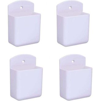 OEM Paquete De Soporte Para Control Remoto Crezuo Blanco, Soporte Para Control Remoto, Montaje En Pared, Caja De Almacenamiento Multimedia Para El Hogar, 