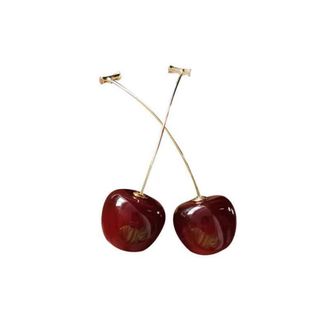 Generic Accessories for Women Red Cherry Earrings for Women Fruit Statement Dangle Earri