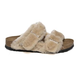 Birkenstock Arizona Shearling Narrow Fit - Dames - Sandalen - Bruin - 40 EU - Leer - Schoenen
