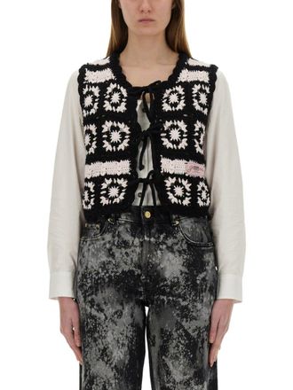 Ganni Crochet Knit Vest