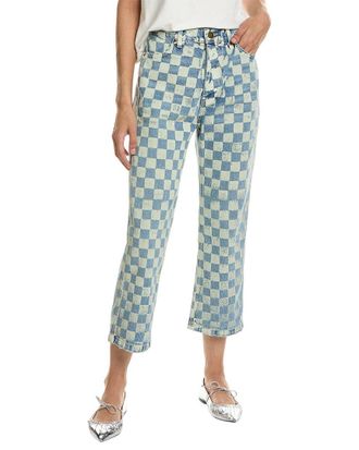 The Great. The Hero Indigo Check Stamp Jean