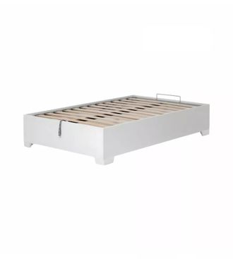 OEM Letto Una Piazza E Mezza Con Contenitore E Piedini bed Box Bianco 120x190 Cm
