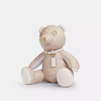 Coach Collectible Bear In Signature Canvas