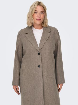 Only Carmakoma Kurzmantel ONLY CARMAKOMA CARNEW CARRIE BONDED COAT CC OTW, Damen, Gr. L, braun (caribou detail:melange), Web, Obermaterial: 100% Polyester, meliert, 