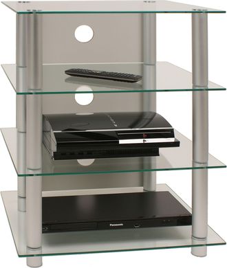 ebuy24 Hifi Muebles Rack Alu Glass Phono Blados 70x59x49 - Vcm
