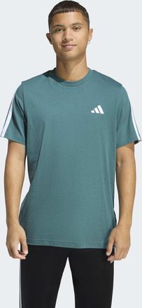 adidas T-Shirt ADIDAS SPORTSWEAR 3-STREIFEN, Herren, Gr. XXL, preloved teal, wei&szlig;, Obermaterial: 100% Baumwolle, Rundhals, Shirts T-Shirt