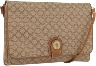 Celine Pre-owned Plastic Schoudertas - Dames - Vintage Schoudertas - Beige - ONE Size - Leer - Vintage