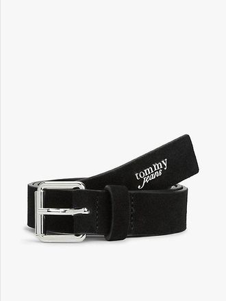 Tommy Hilfiger Metal Logo Suede Belt