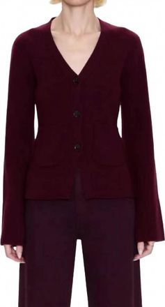 Pistola Denim Aeron Cardigan In Claret