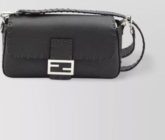 Fendi leather messenger bag