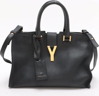 Saint Laurent Black Leather Shoulder Bag Tote Bag (Pre-Owned)