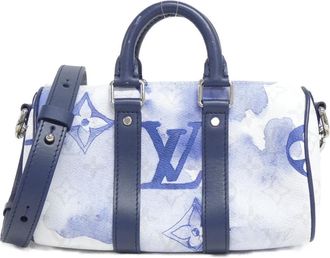 Louis Vuitton Monogram Watercolor Blue Coated Canvas Boston Bag (Pre-Owned)