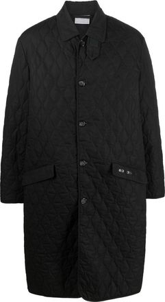 VTMNTS quilted cotton coat - men - Cotton/Cotton/Feather Down - M - Black