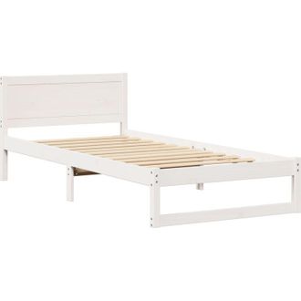vidaXL Estructura De Cama Blanco 100 X 200 Cm Madera Maciza De Pino Vidaxl