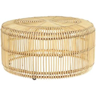 Beliani Coffee Table LIMNI Rattan Light Brown