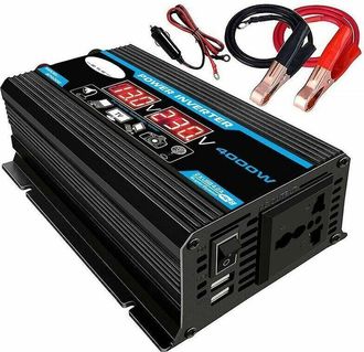 OEM Inversor Cc/ca De 4000 W, De 12 V A 220 V, De Onda Sinusoidal Pura, Con Dos Puertos Usb Y Pantalla Led Para Veh&iacute;culos Y Aplicaciones De Alta Exigencia