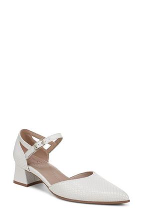 Naturalizer Maddox Ankle Strap Pointed Toe Pump in Warm White at Nordstrom, Size 8.5