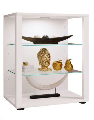 ebuy24 Vitrina De Vidrio Vcm De Pie Vitrina De Vidrio Con Vidrio De Seguridad Esg Dimensiones Aprox. Al. 60 X An. 52 X P. 35 Cm Soporte Vitrina Vidrio Modern