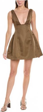 WeWoreWhat V-Neck Mini Dress In Brown