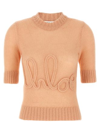 Chlo&eacute; Chlo&eacute; Womens Logo Embroidery Sweater