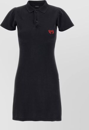 Balenciaga polo collar short sleeve dress