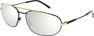 Saint Laurent SL561001 Rectangle Full Rim Sunglasses - Black