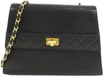 Chanel Pre-owned Shoulder Bags, female, Black, Size: ONE SIZE Pre-owned Vintage Shoulder Bag