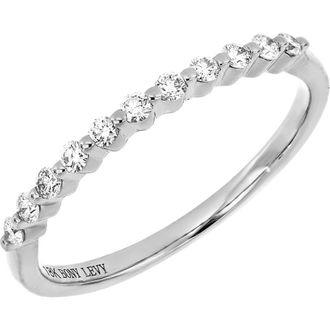 Bony Levy Diamond Stacking Ring in 18K White Gold at Nordstrom Rack, Size 7