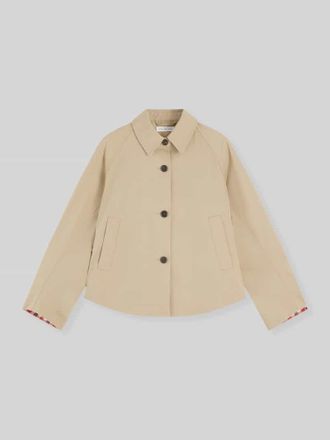 Tommy Hilfiger Oversized Hemdjacke aus Baumwoll-Mix in Camel, Gr&ouml;&szlig;e 34