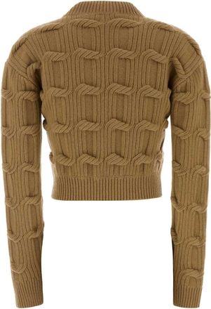 Stella McCartney Womens Camel Wool Sweater Maglieria