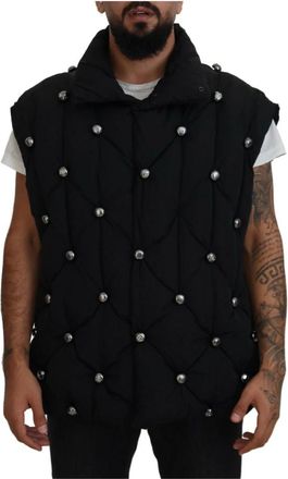 Dolce & Gabbana Vest Jacket - Heren - Bodywarmers - Zwart - M - Polyester - Jassen