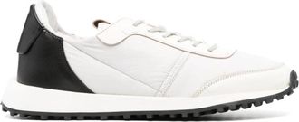 Buttero Tweekleurige Panelled Sneakers - Heren - Sneakers - Wit - 41 EU - Leer - Schoenen