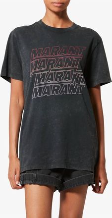 Isabel Marant Zoeline Short Sleeve T-Shirt In Offblack