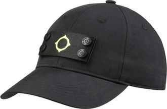 Mastrum Ma.strum - Badge Baseball Cap - Heren - Accessoires - Zwart - Maat: ONE Size Katoen