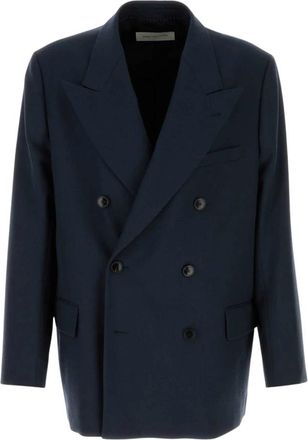 Dries Van Noten Bosier M.w. Jas - Heren - Blazers - Blauw - L - Wol - Jassen