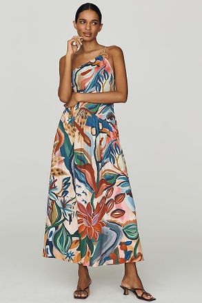Farm Rio x Anthropologie One-Shoulder Midi Dress