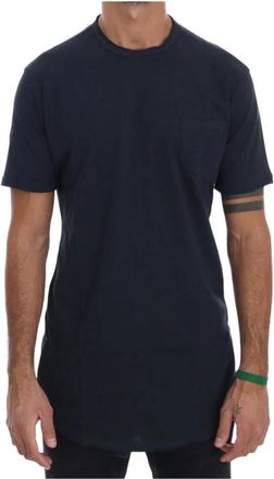 Daniele Alessandrini Cotton Crewneck T-Shirt - Heren - T-shirts - Blauw - S - Katoen - Tops