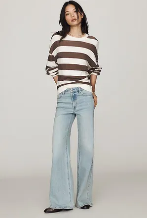 Pistola Denim Vivian Mid-Rise Wide-Leg Jeans