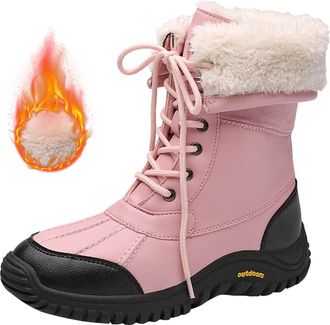 Generic Snow Boots Womens Waterproof WomenS Snow Boots Knee High Chunky Heel Closure Comfortable Classic Walking Booties For Women Garden