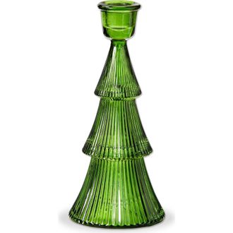Tag Large Green Glass Ribbed Taper Candle Holder - Elegant Decor at Nordstrom