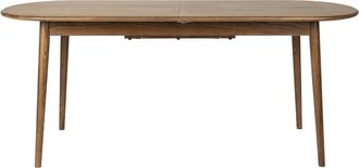 Zuiver Ovaler, ausziehbarer Massivholz Esstisch Twist 185-240 x 90 cm, Eiche Nussbaum