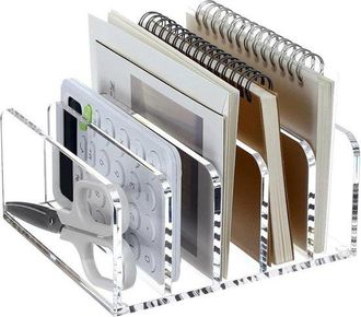 OEM Organizador De Escritorio Con 5 Compartimentos - Portacartas Transparente Para Documentos Y Libros