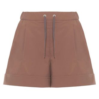 Herno Short Shorts, female, Brown, Size: L Shorts in Light Stretch Nylon
