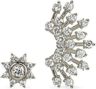 Lark & Berry Orecchini The Hollywood Glamour in oro bianco 14kt con diamanti - Argento