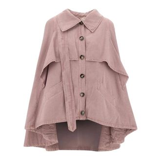 Blumarine Asymmetrische Cape - Dames - Jassen - Roze - Maat: 2XS Katoen