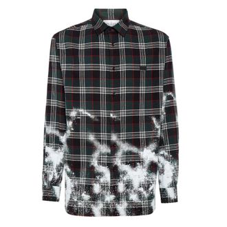 Philipp Plein Tartan Dandy Oversized Shirt - Heren - Casual Overhemden - Veelkleurig - S - Katoen - Overhemden