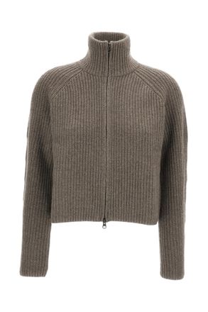 Lisa Yang Beige Sadie Heavy-Knit Cashmere Cardigan