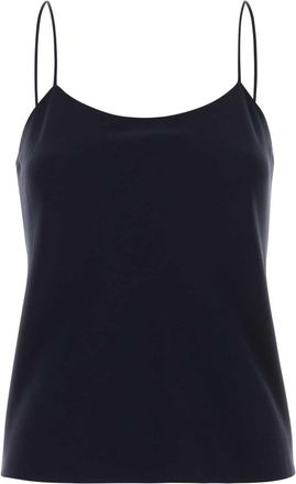 The Row Midnight Blue Crepe Biggins Top
