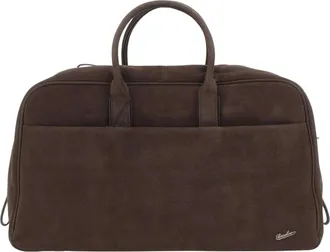 Borsalino Two-way Duffle Bag - Heren - Tassen - Bruin - Maat: ONE Size Katoen