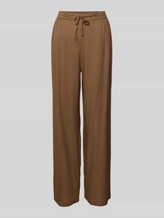 Vila Wide Leg Pants mit elastischem Bund Modell INA in Taupe, Gr&ouml;&szlig;e 34
